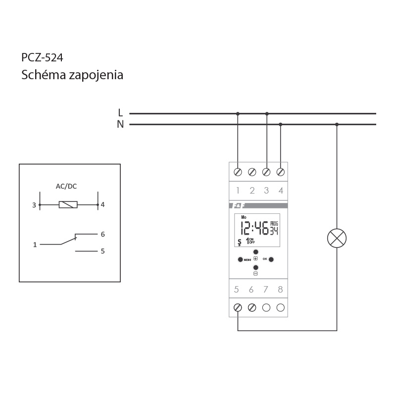 F&F Digitálne spínacie hodiny PCZ-524